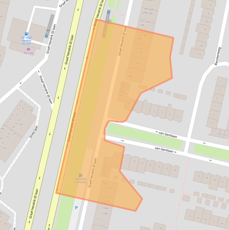 Kaart van postcodegebied 4819CB.