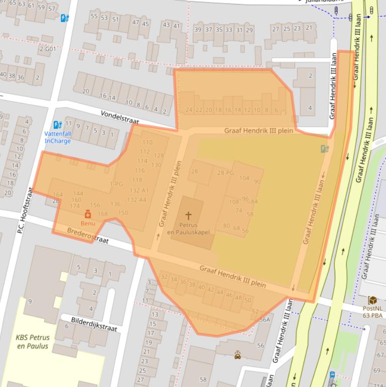 Kaart van postcodegebied 4819CL.