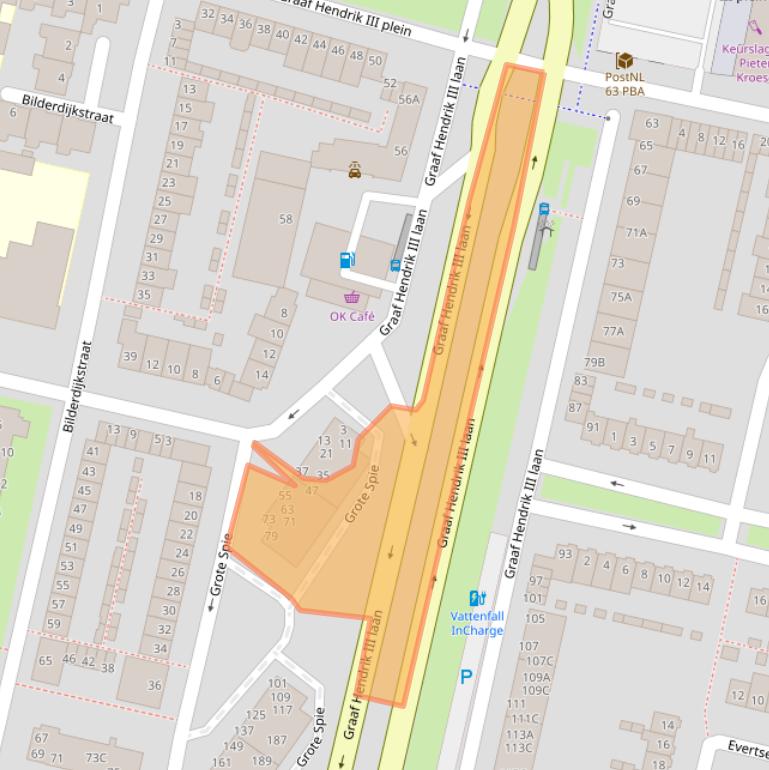 Kaart van postcodegebied 4819CN.