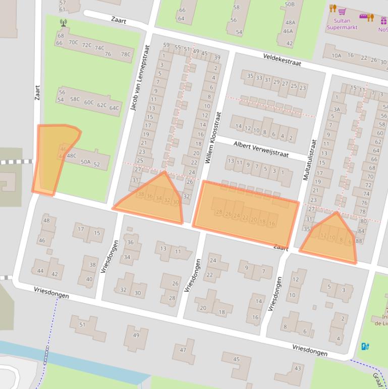 Kaart van postcodegebied 4819EE.