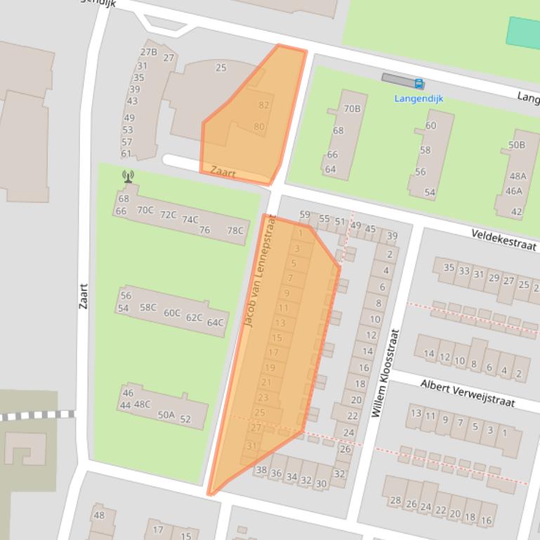 Kaart van postcodegebied 4819EM.