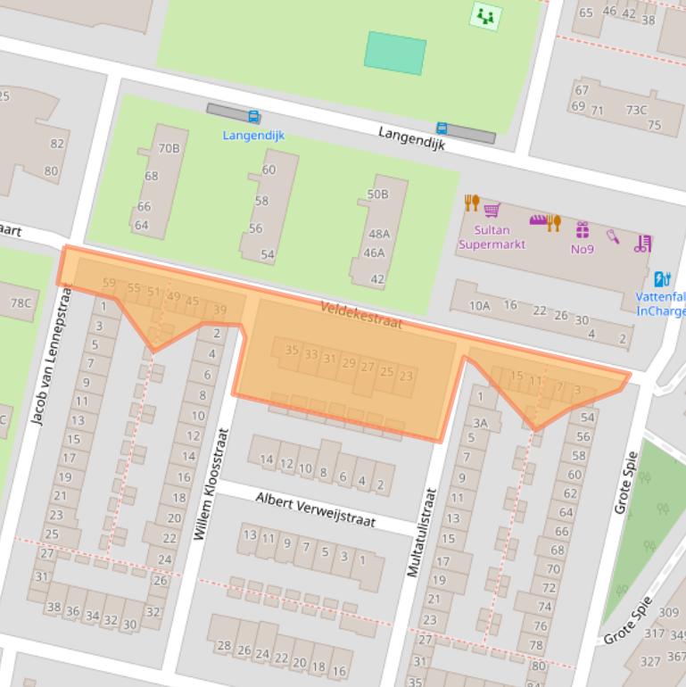 Kaart van postcodegebied 4819EN.