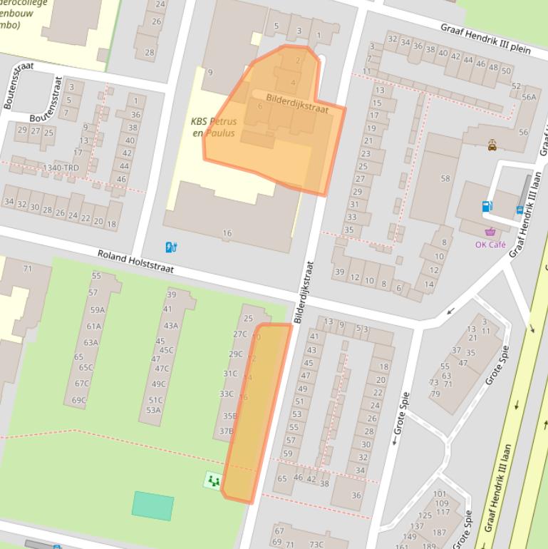 Kaart van postcodegebied 4819GC.