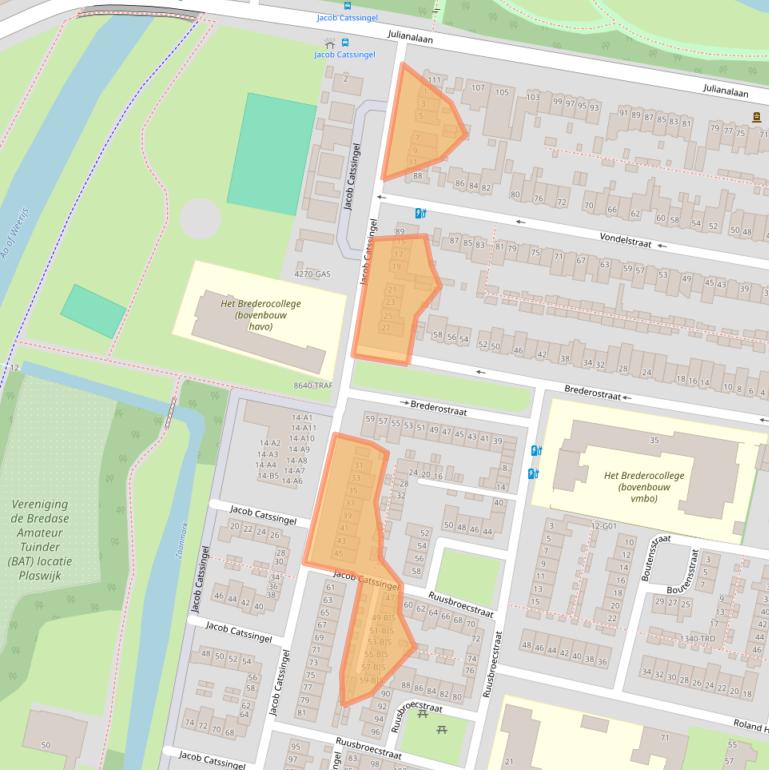 Kaart van postcodegebied 4819HA.