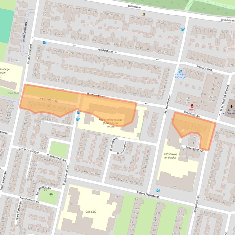 Kaart van postcodegebied 4819HG.