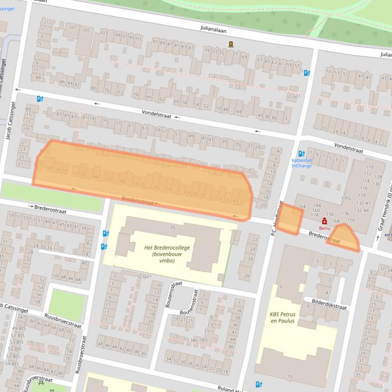 Kaart van postcodegebied 4819HH.