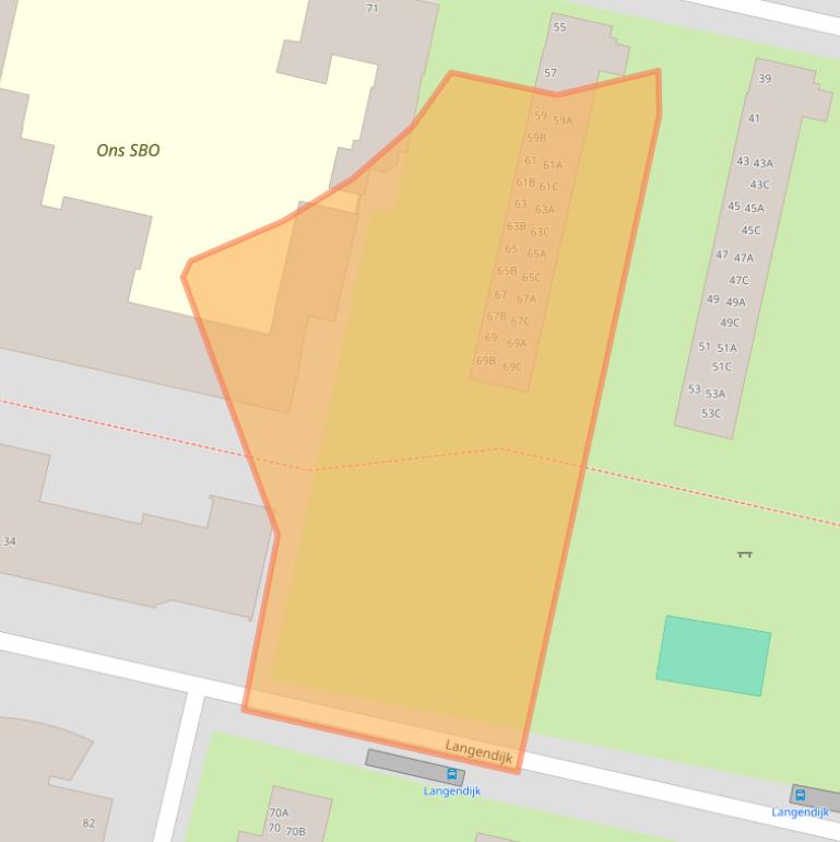 Kaart van postcodegebied 4819HN.