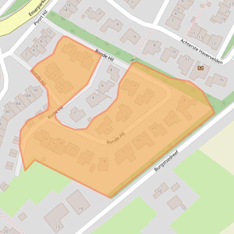 Kaart van postcodegebied 4822AJ.