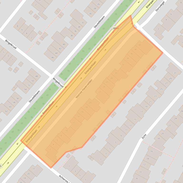 Kaart van postcodegebied 4822AL.