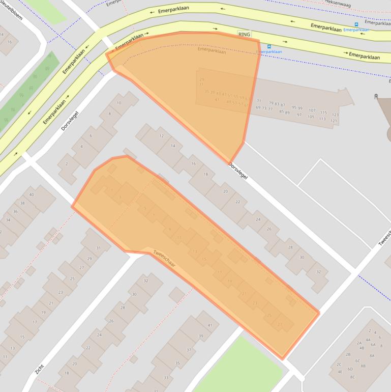 Kaart van postcodegebied 4822AP.