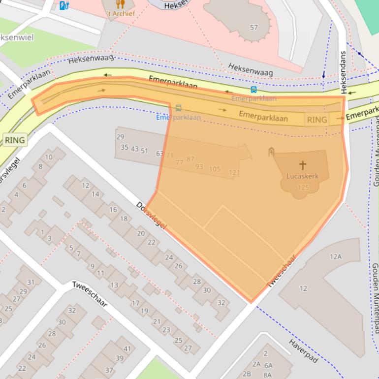 Kaart van postcodegebied 4822AS.