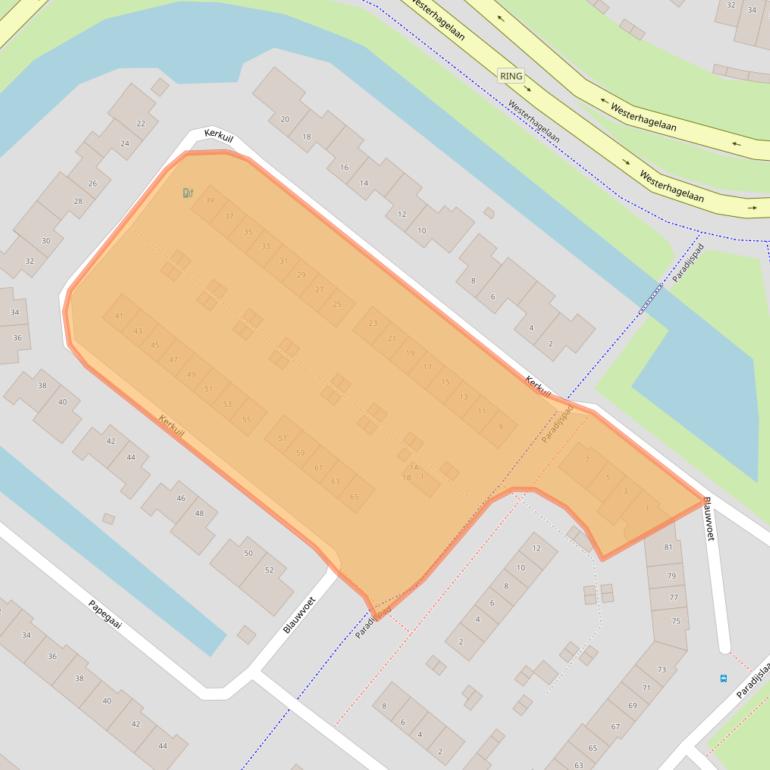 Kaart van postcodegebied 4822PB.