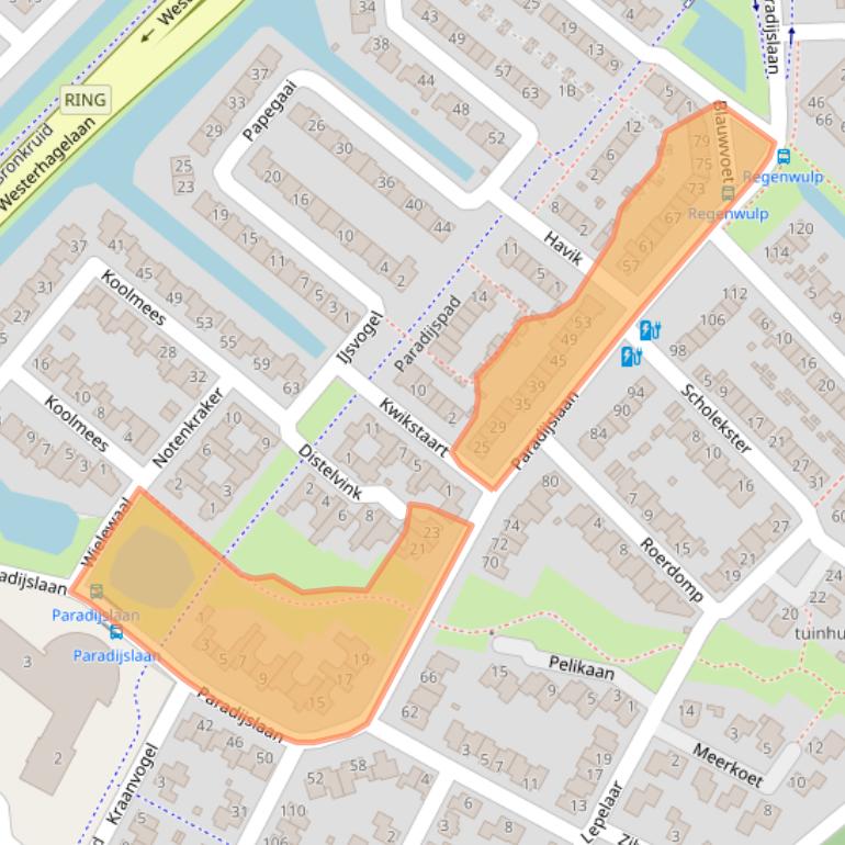 Kaart van postcodegebied 4822PD.