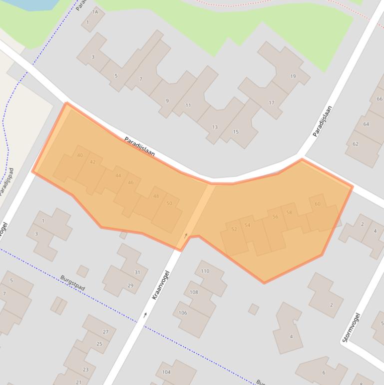 Kaart van postcodegebied 4822PE.