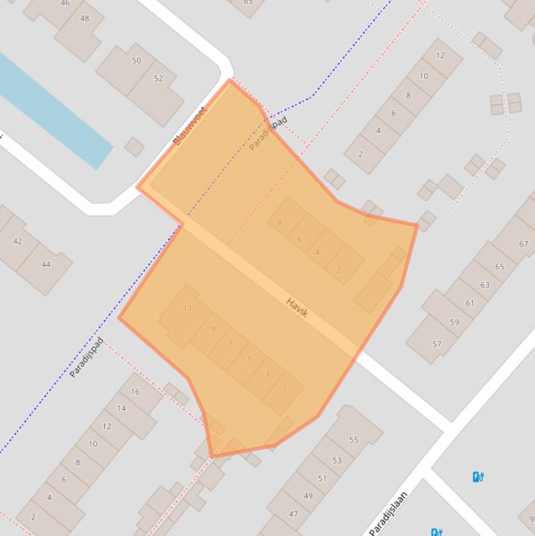 Kaart van postcodegebied 4822PH.