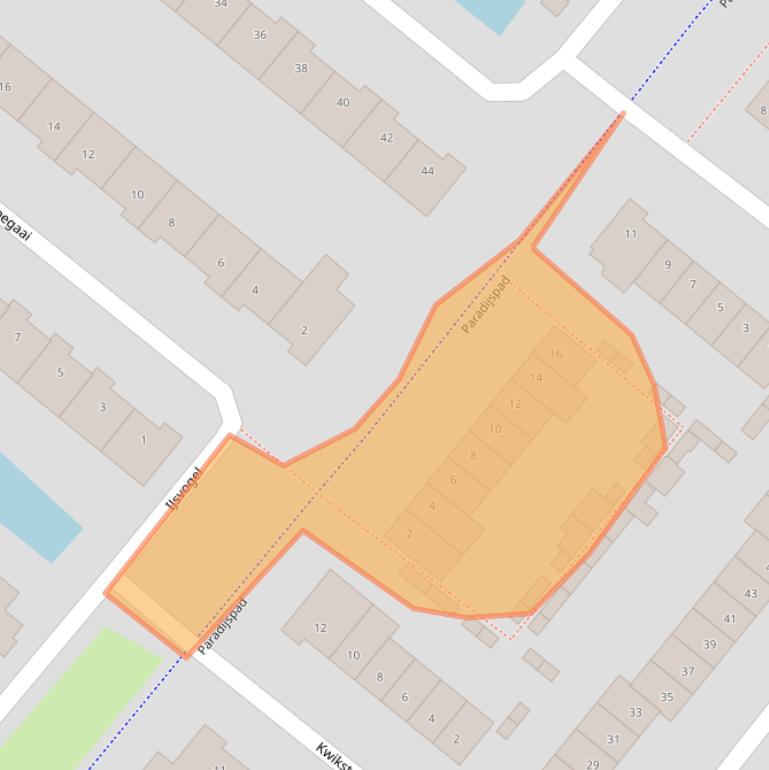 Kaart van postcodegebied 4822PJ.