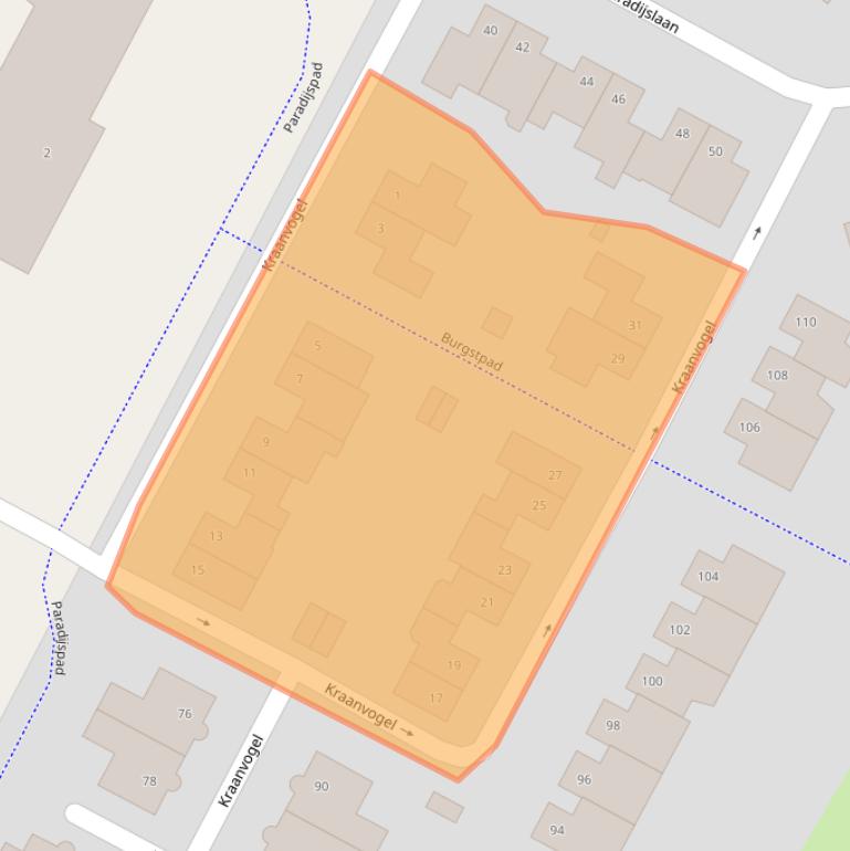 Kaart van postcodegebied 4822RC.