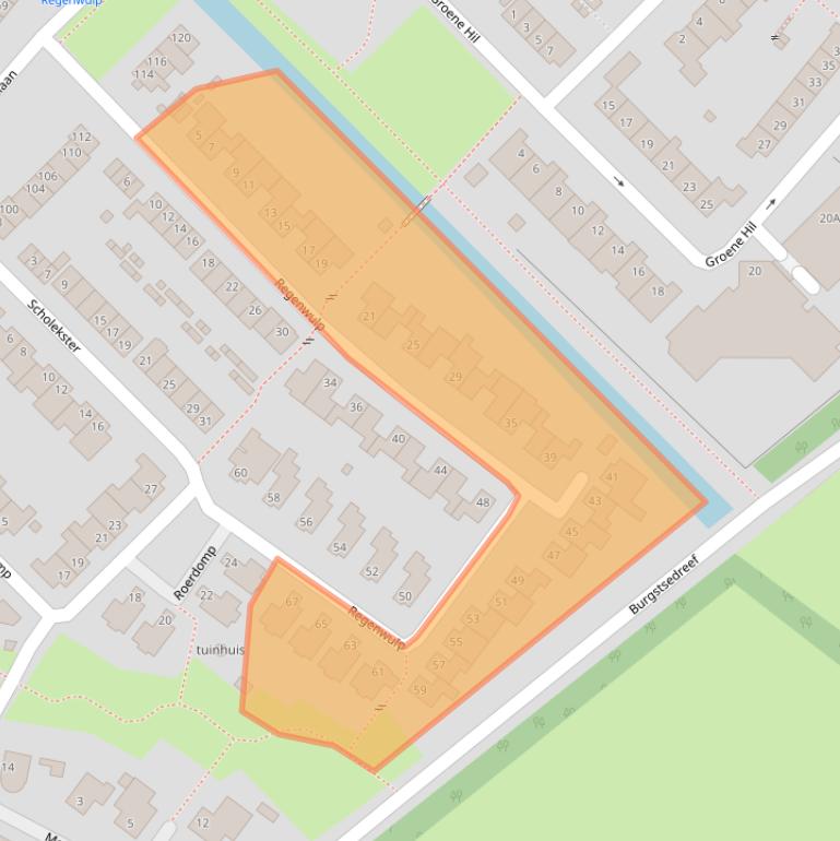 Kaart van postcodegebied 4822RJ.