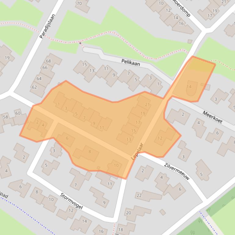 Kaart van postcodegebied 4822RL.
