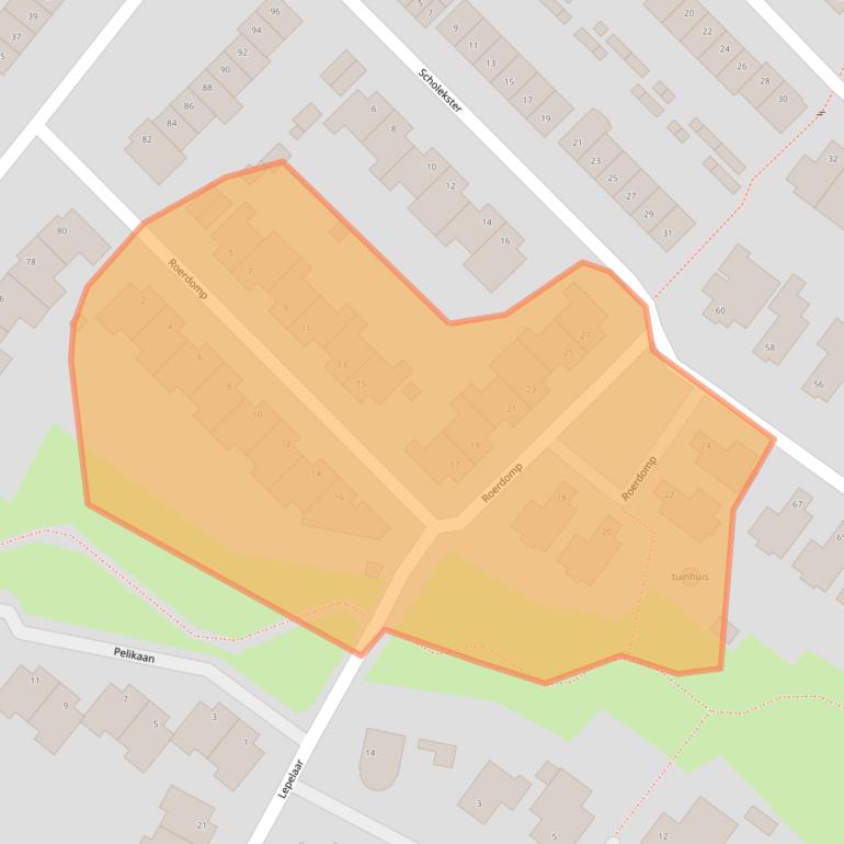 Kaart van postcodegebied 4822RN.