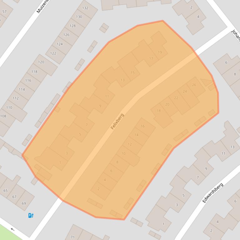 Kaart van postcodegebied 4822SE.