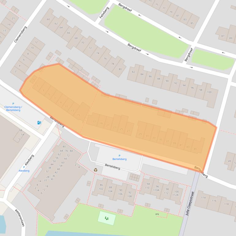 Kaart van postcodegebied 4822SP.