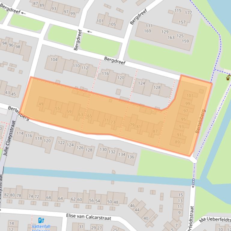 Kaart van postcodegebied 4822SR.