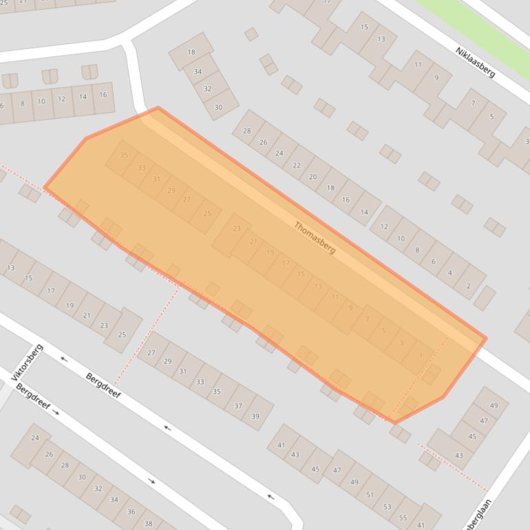 Kaart van postcodegebied 4822TK.