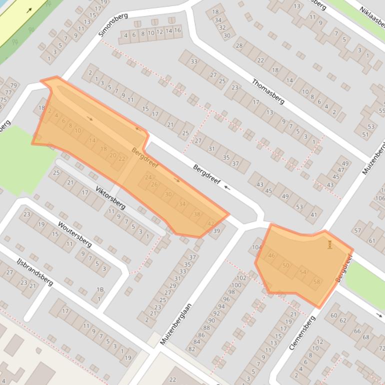 Kaart van postcodegebied 4822TM.