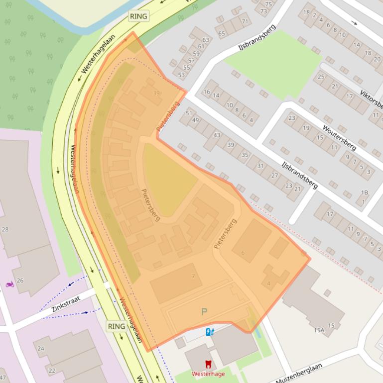 Kaart van postcodegebied 4822TS.