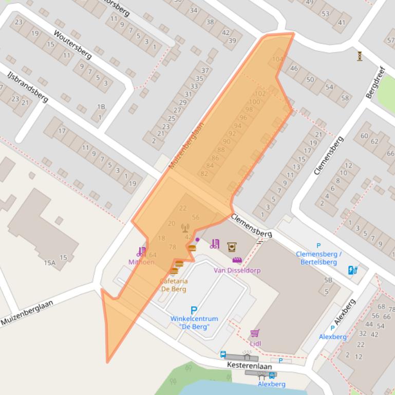 Kaart van postcodegebied 4822TT.