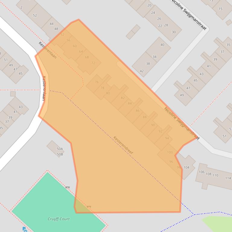 Kaart van postcodegebied 4822VB.