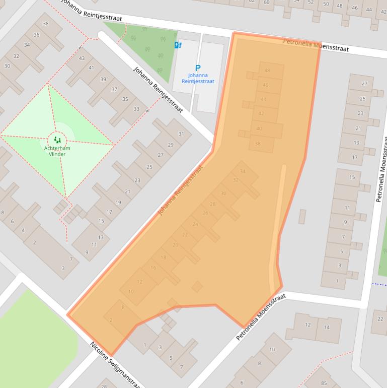 Kaart van postcodegebied 4822VH.