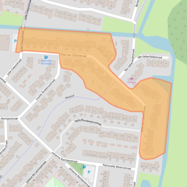 Kaart van postcodegebied 4822VK.