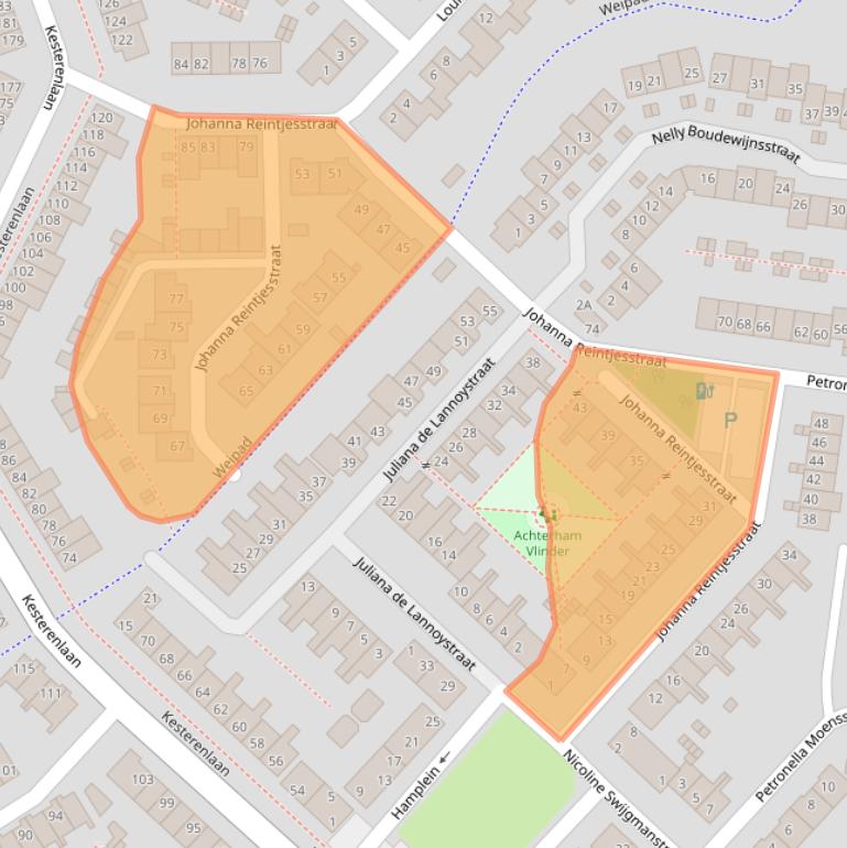 Kaart van postcodegebied 4822VM.