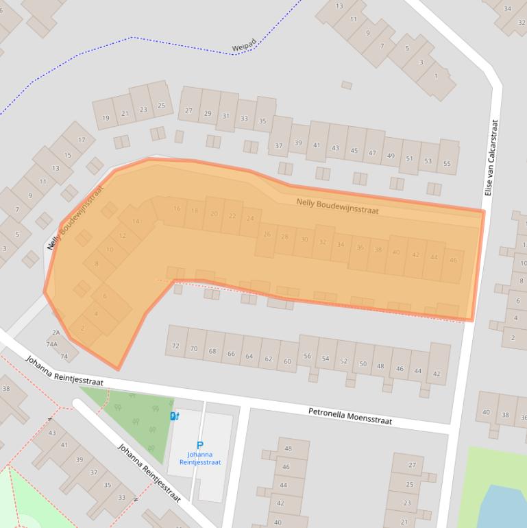 Kaart van postcodegebied 4822VT.