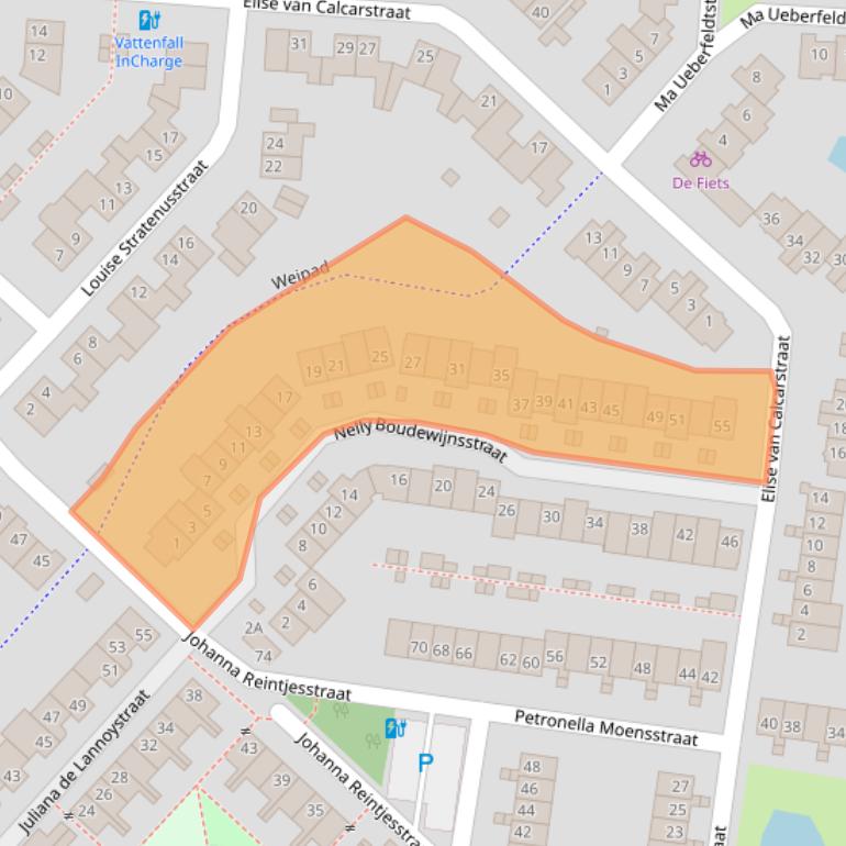 Kaart van postcodegebied 4822VV.