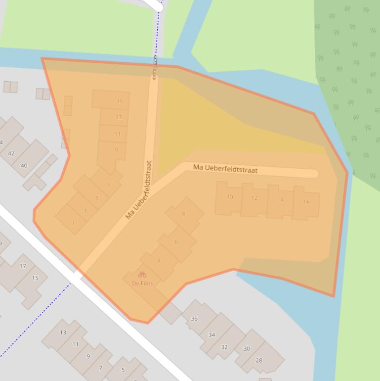 Kaart van postcodegebied 4822VX.