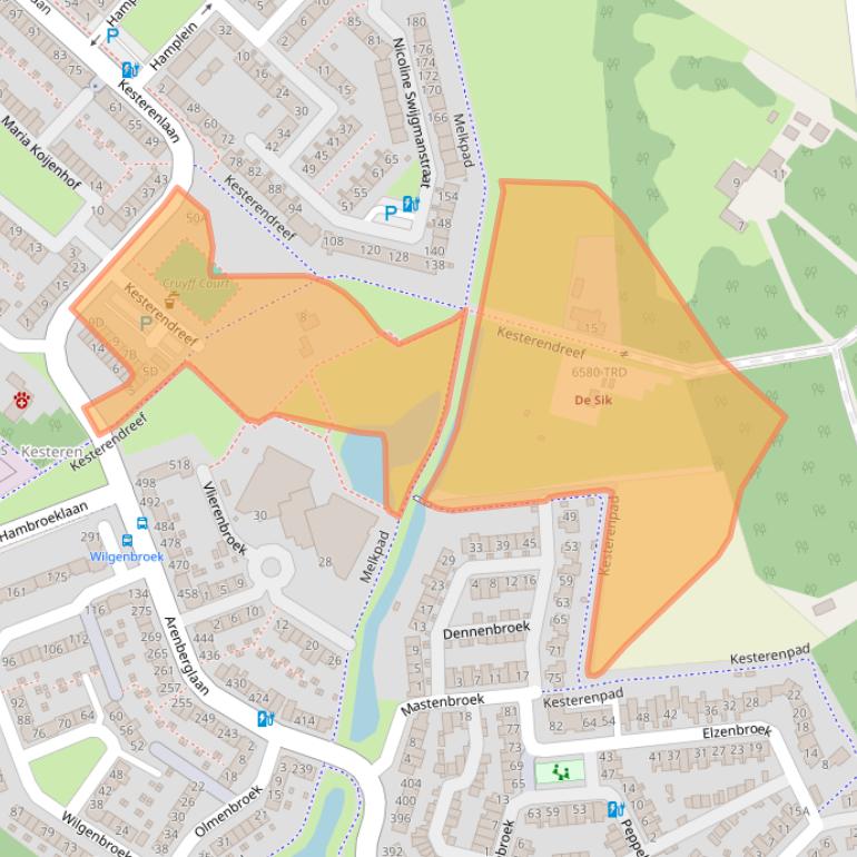 Kaart van postcodegebied 4822WT.