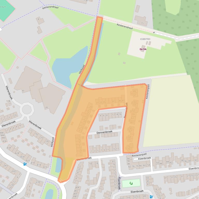 Kaart van postcodegebied 4822XC.