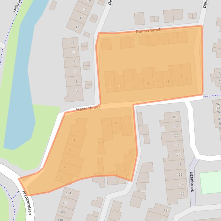 Kaart van postcodegebied 4822XG.