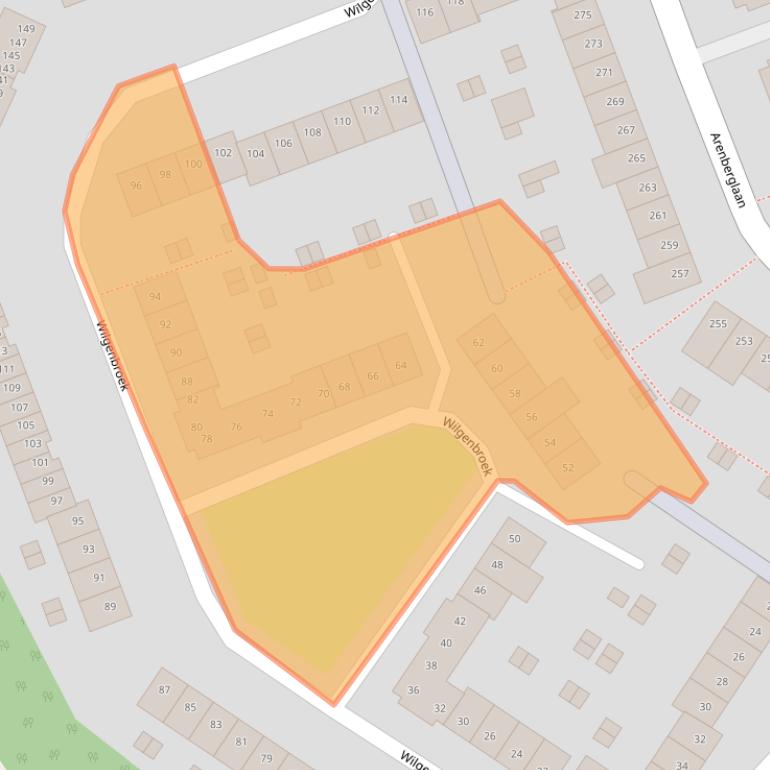 Kaart van postcodegebied 4822XP.