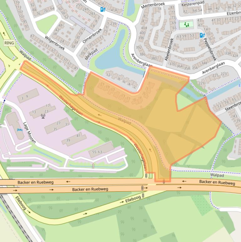 Kaart van postcodegebied 4822XS.