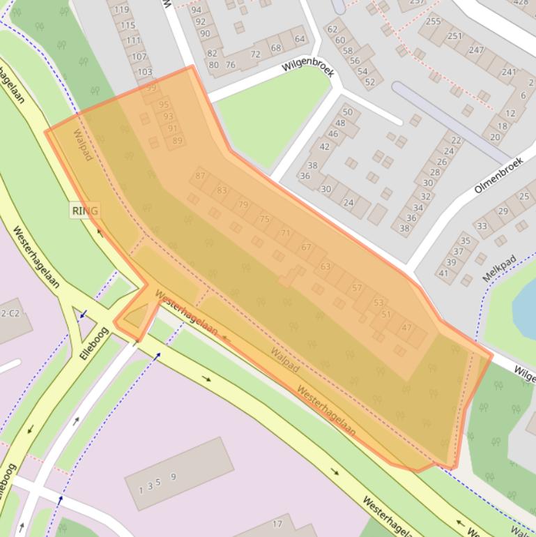 Kaart van postcodegebied 4822XT.