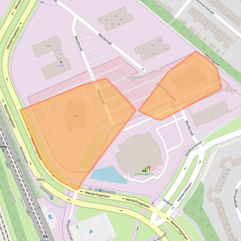 Kaart van postcodegebied 4822ZB.