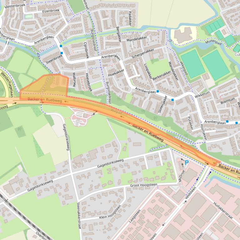 Kaart van postcodegebied 4822ZH.