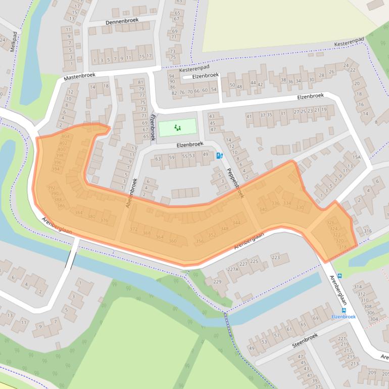 Kaart van postcodegebied 4822ZS.