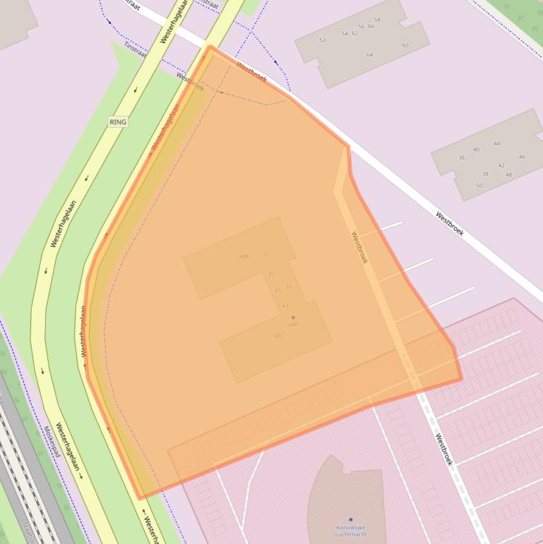 Kaart van postcodegebied 4822ZX.
