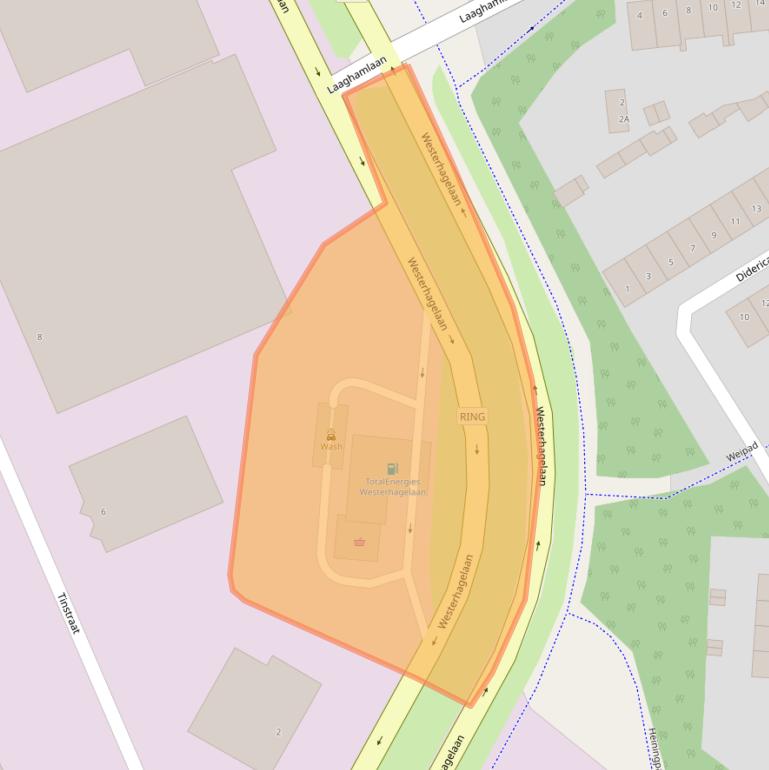 Kaart van postcodegebied 4823AJ.