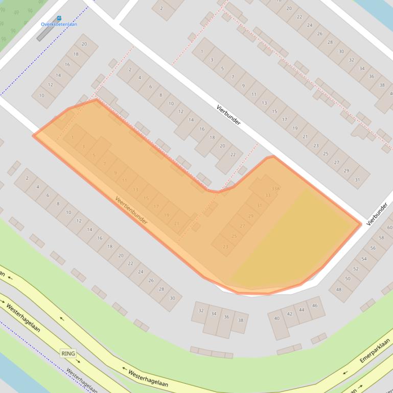 Kaart van postcodegebied 4823BB.